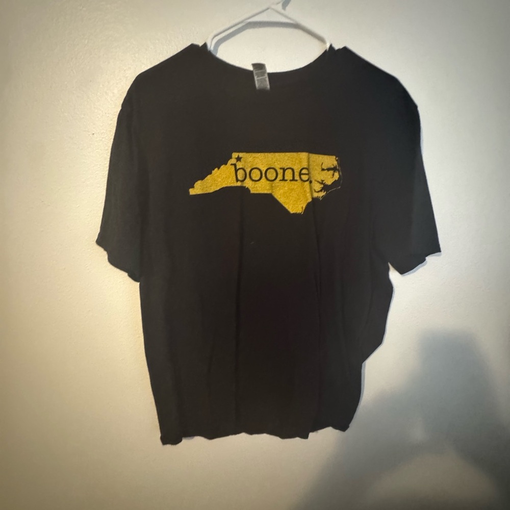 Black T-Shirt with Yellow Boone Graphic